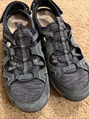 Earth Origins Skye Sid Navy Blue Sport Sandal Fisherman Sneaker Womens 7M